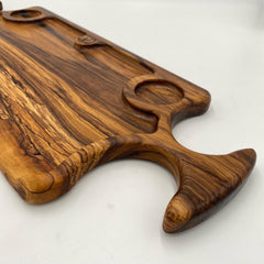 HAWAII Serving Board African Wood 670 x 250 x 20 - MADE IN BRITAIN - FREE PERSONALISATION