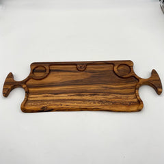 HAWAII Serving Board African Wood 670 x 250 x 20 - MADE IN BRITAIN - FREE PERSONALISATION