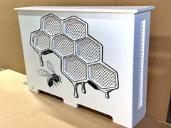 BEE ROOM RADIATOR COVER - MDF - CARVED & PAINTED - MADE IN BRITAIN - FREE PERSONALISATION