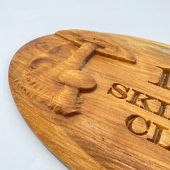 MUSHROOM House Sign Oak 395 x 235 x 15 MADE IN BRITAIN