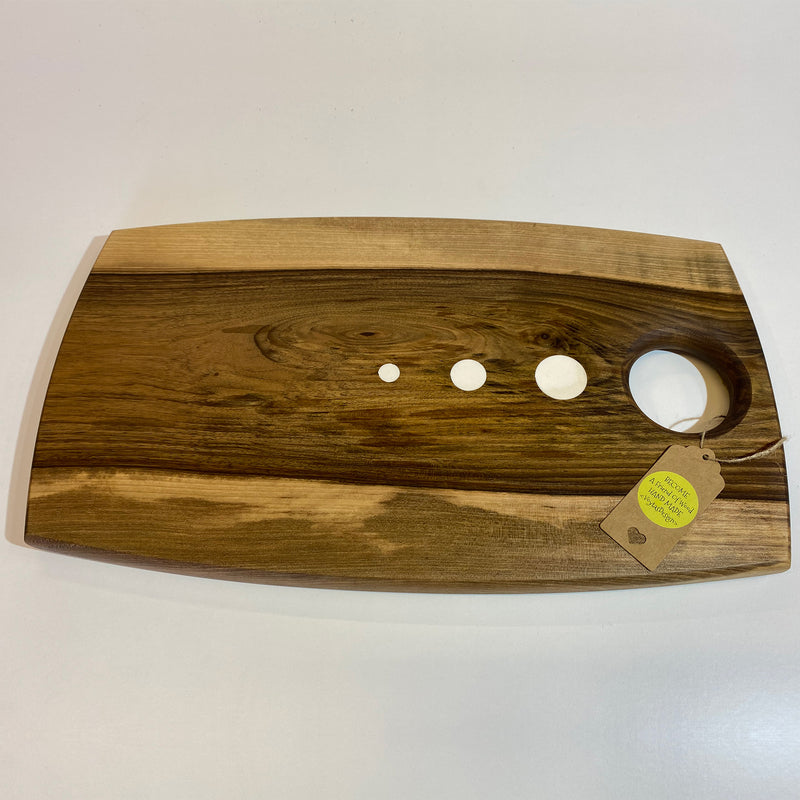 MOON Chopping Board Walnut 500 x 290 - MADE IN BRITAIN - FREE PERSONALISATION