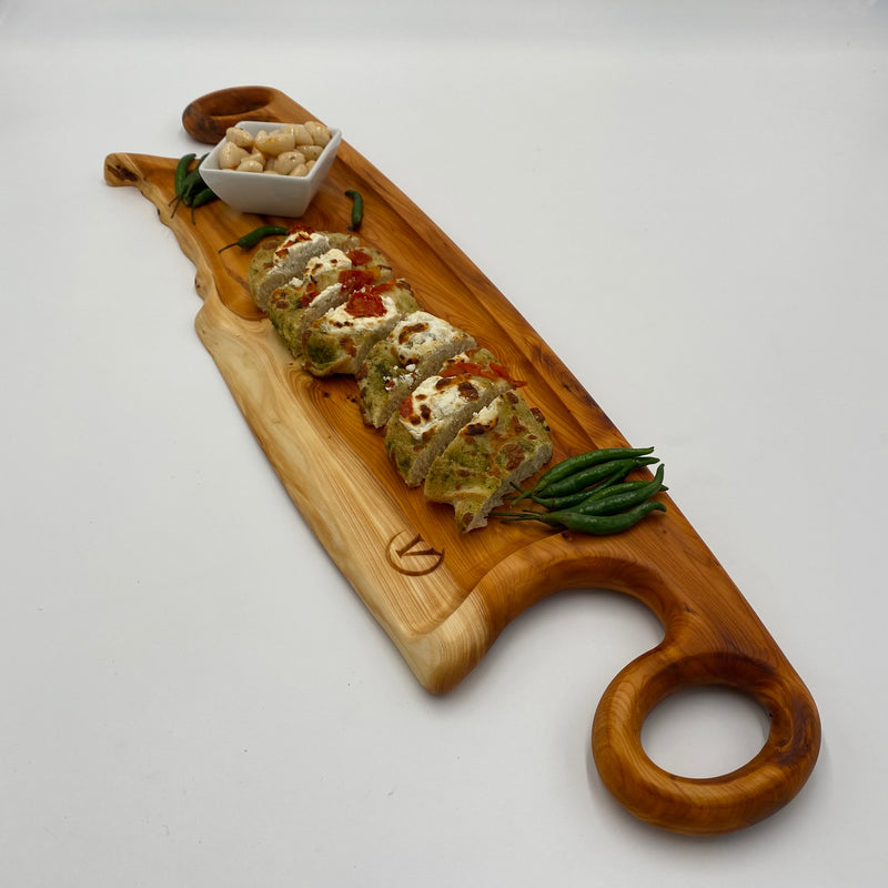 BASE Serving Board Yew Tree or African Wood 740 x 180 - MADE IN BRITAIN - FREE PERSONALISATION