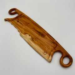 BASE Serving Board Yew Tree or African Wood 740 x 180 - MADE IN BRITAIN - FREE PERSONALISATION