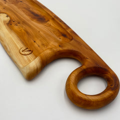 BASE Serving Board Yew Tree or African Wood 740 x 180 - MADE IN BRITAIN - FREE PERSONALISATION