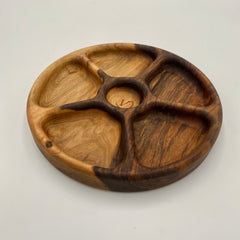 EARTH Serving Dish Walnut 300 x 300 x 40 - MADE IN BRITAIN - FREE PERSONALISATION