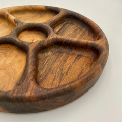 EARTH Serving Dish Walnut 300 x 300 x 40 - MADE IN BRITAIN - FREE PERSONALISATION