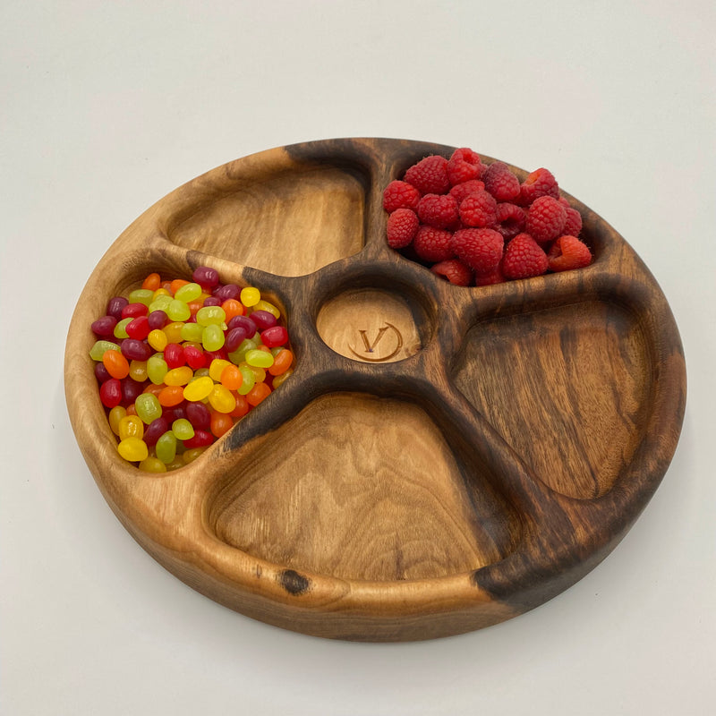 EARTH Serving Dish Walnut 300 x 300 x 40 - MADE IN BRITAIN - FREE PERSONALISATION