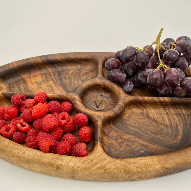 LUNA Serving Dish Walnut 460 x 250 x 40 - MADE IN BRITAIN - FREE PERSONALISATION