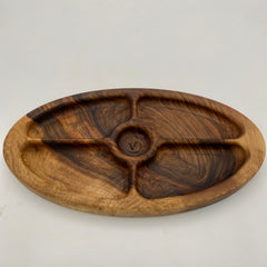 LUNA Serving Dish Walnut 460 x 250 x 40 - MADE IN BRITAIN - FREE PERSONALISATION