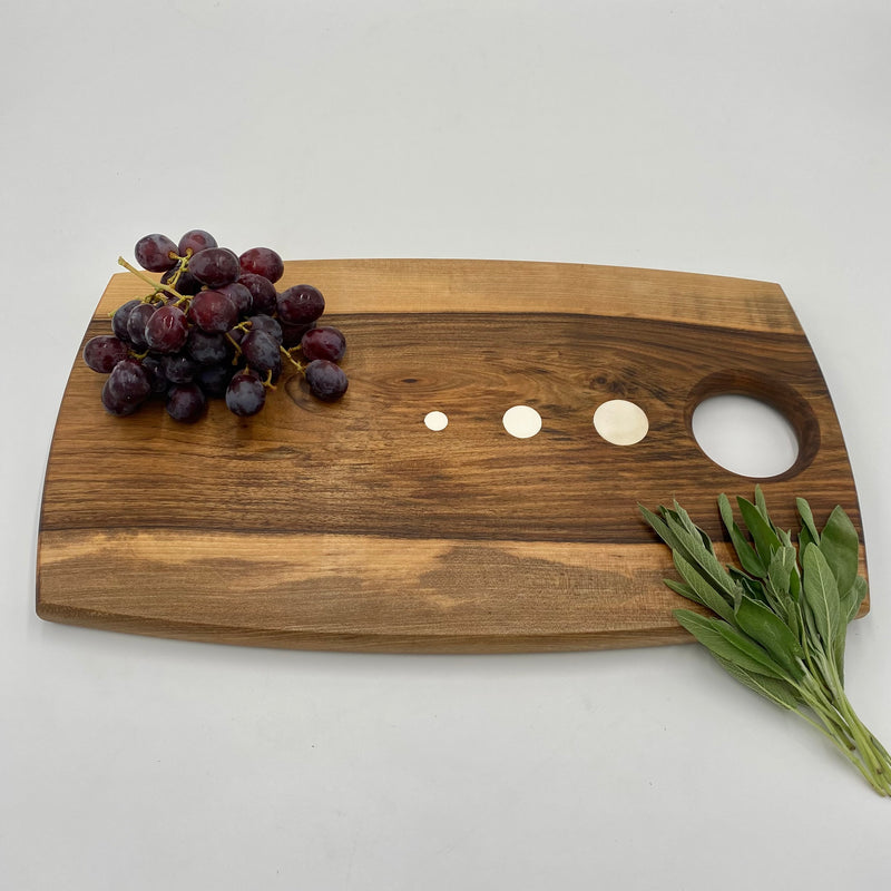 MOON Chopping Board Walnut 500 x 290 - MADE IN BRITAIN - FREE PERSONALISATION