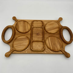 TIME TOGETHER Serving Tray Walnut 640 x 340 x 40 - MADE IN BRITAIN - FREE PERSONALISATION