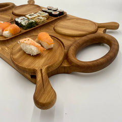 TIME TOGETHER Serving Tray Walnut 640 x 340 x 40 - MADE IN BRITAIN - FREE PERSONALISATION