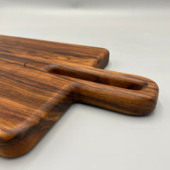 FUNCHAL Chopping Board Ash or African Wood 400 x 250 x 27 - MADE IN BRITAIN - FREE PERSONALISATION