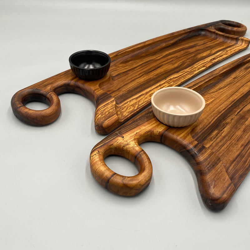 BASE Serving Board Yew Tree or African Wood 740 x 180 - MADE IN BRITAIN - FREE PERSONALISATION