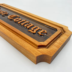 ROSE House Sign Oak & Epoxy Resin 400 x 150 x 25 - MADE IN BRITAIN