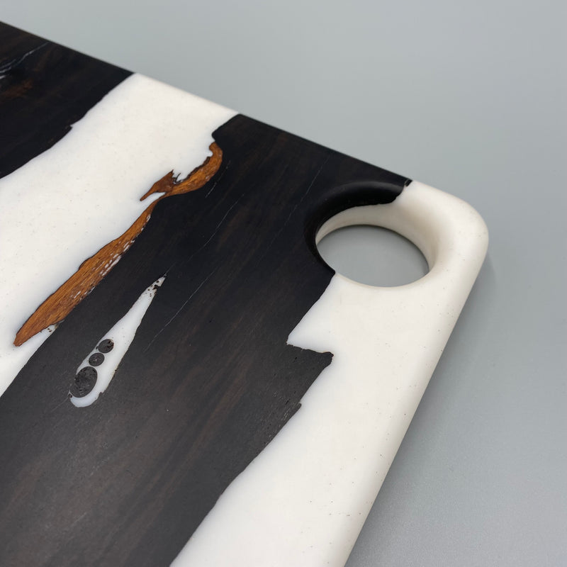 ALABAMA Serving / Chopping Board Leadwood & Epoxy Resin 320 x 200 x 20 - MADE IN BRITAIN - FREE PERSONALISATION