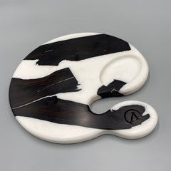 OHIO Serving / Chopping Board Leadwood & Epoxy Resin 300 x 300 x 20 - MADE IN BRITAIN - FREE PERSONALISATION
