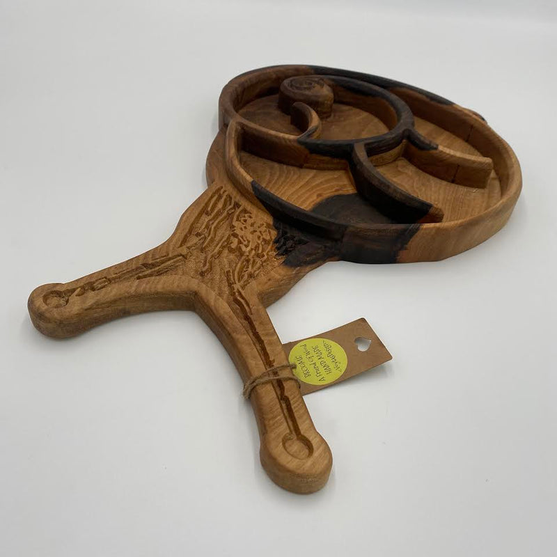 SNAIL Serving Dish Walnut 450 x 290 - MADE IN BRITAIN - FREE PERSONALISATION