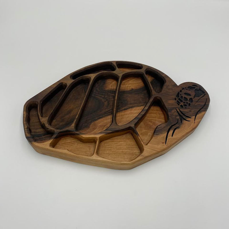 BIG TURTLE Serving Dish Walnut 450 x 290 - MADE IN BRITAIN - FREE PERSONALISATION