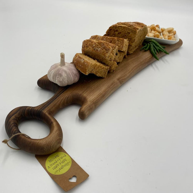 FRIENDS Serving Board Walnut 590 x 140 - MADE IN BRITAIN - FREE PERSONALISATION