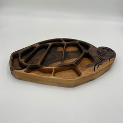 BIG TURTLE Serving Dish Walnut 450 x 290 - MADE IN BRITAIN - FREE PERSONALISATION