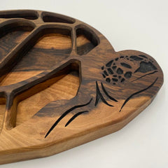BIG TURTLE Serving Dish Walnut 450 x 290 - MADE IN BRITAIN - FREE PERSONALISATION
