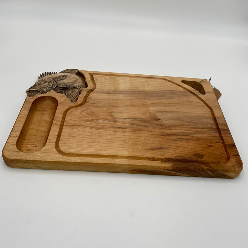 FISH Chopping Board Beech 450 x 300 - MADE IN BRITAIN - FREE PERSONALISATION