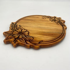 GARDEN Serving Dish African Wood 350 x 270 x 15 - MADE IN BRITAIN - FREE PERSONALISATION