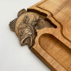 FISH Chopping Board Beech 450 x 300 - MADE IN BRITAIN - FREE PERSONALISATION