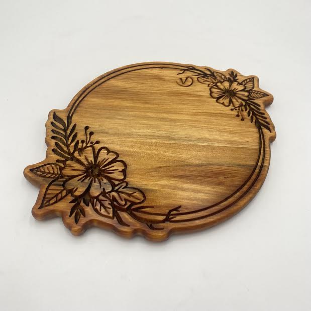 GARDEN Serving Dish African Wood 350 x 270 x 15 - MADE IN BRITAIN - FREE PERSONALISATION