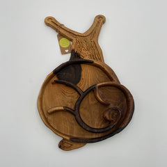 SNAIL Serving Dish Walnut 450 x 290 - MADE IN BRITAIN - FREE PERSONALISATION