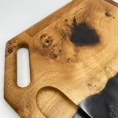 WAVE Chopping Board Oak & Epoxy Resin 450 x 300 x 20 - MADE IN BRITAIN - FREE PERSONALISATION