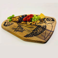 SMALL TURTLE Serving Board Walnut 450 x 260 - MADE IN BRITAIN - FREE PERSONALISATION